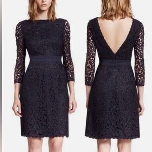 Tory Burch Renny Navy Lace Dress Size 0